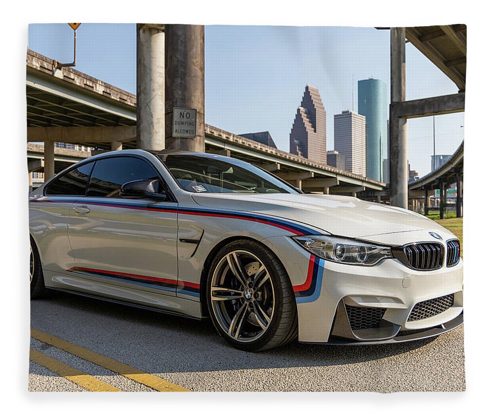Bmw M4 Fleece Blanket featuring the photograph Bmw M4 #6 by Rocco Silvestri