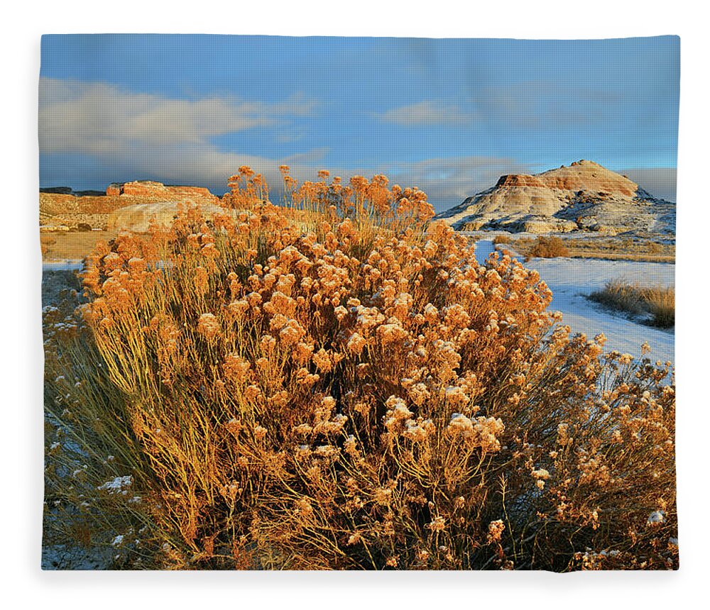 Ruby Mountain Fleece Blanket featuring the photograph First Light on Ruby Mountain #5 by Ray Mathis