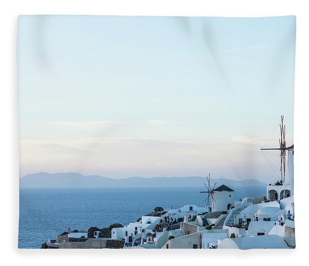 Environmental Conservation Fleece Blanket featuring the photograph Santorini, Greece #6 by Neil Emmerson