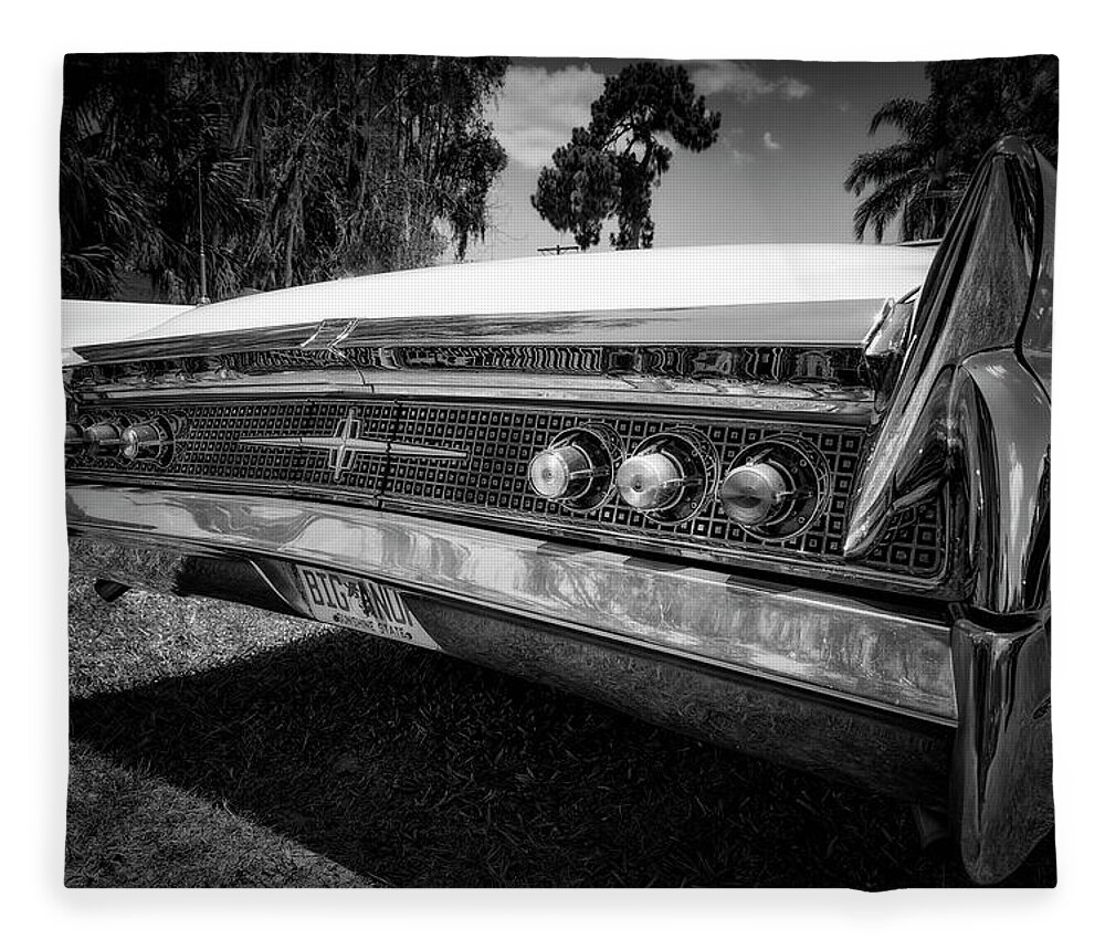 Transportation Fleece Blanket featuring the photograph 60 Lincoln Continental by Arttography LLC