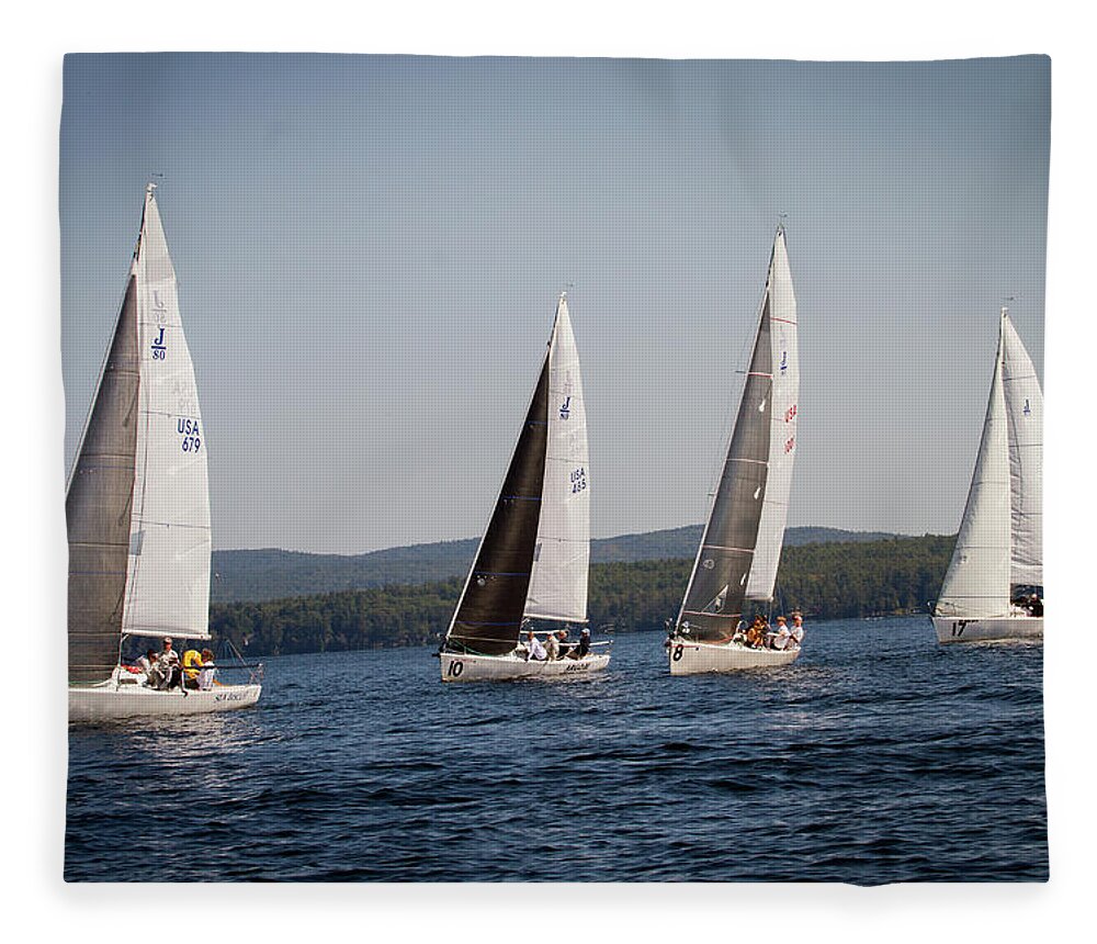 Sailing Fleece Blanket featuring the photograph 2019 J80 North American Championships #62 by Benjamin Dahl