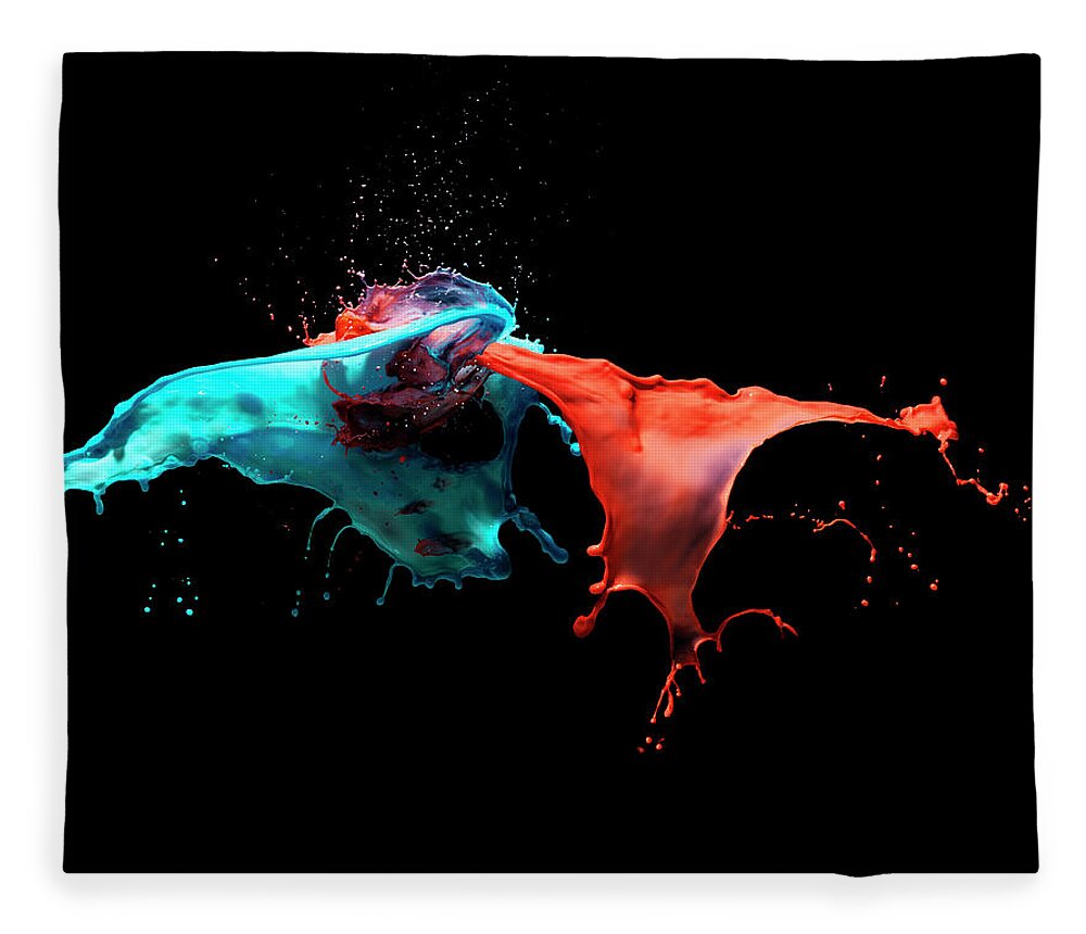 Copenhagen Fleece Blanket featuring the photograph Mixing Liquids #7 by Henrik Sorensen