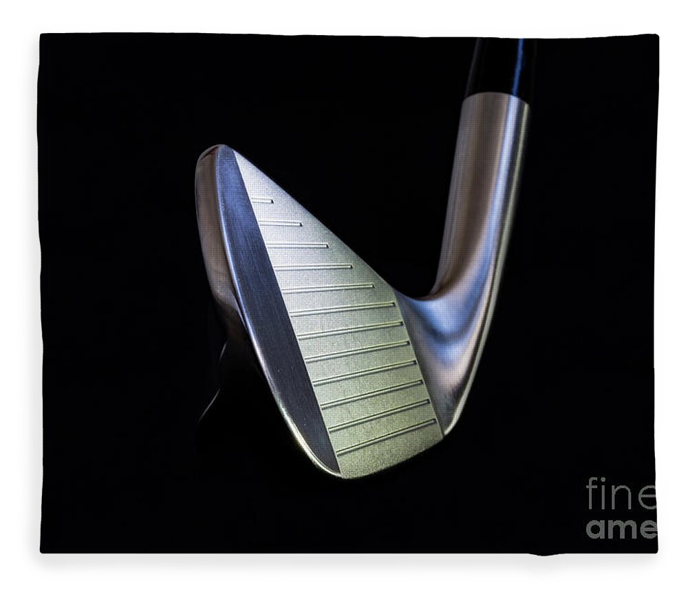 Golf Fleece Blanket featuring the photograph Golf Club Iron #8 by Mats Silvan