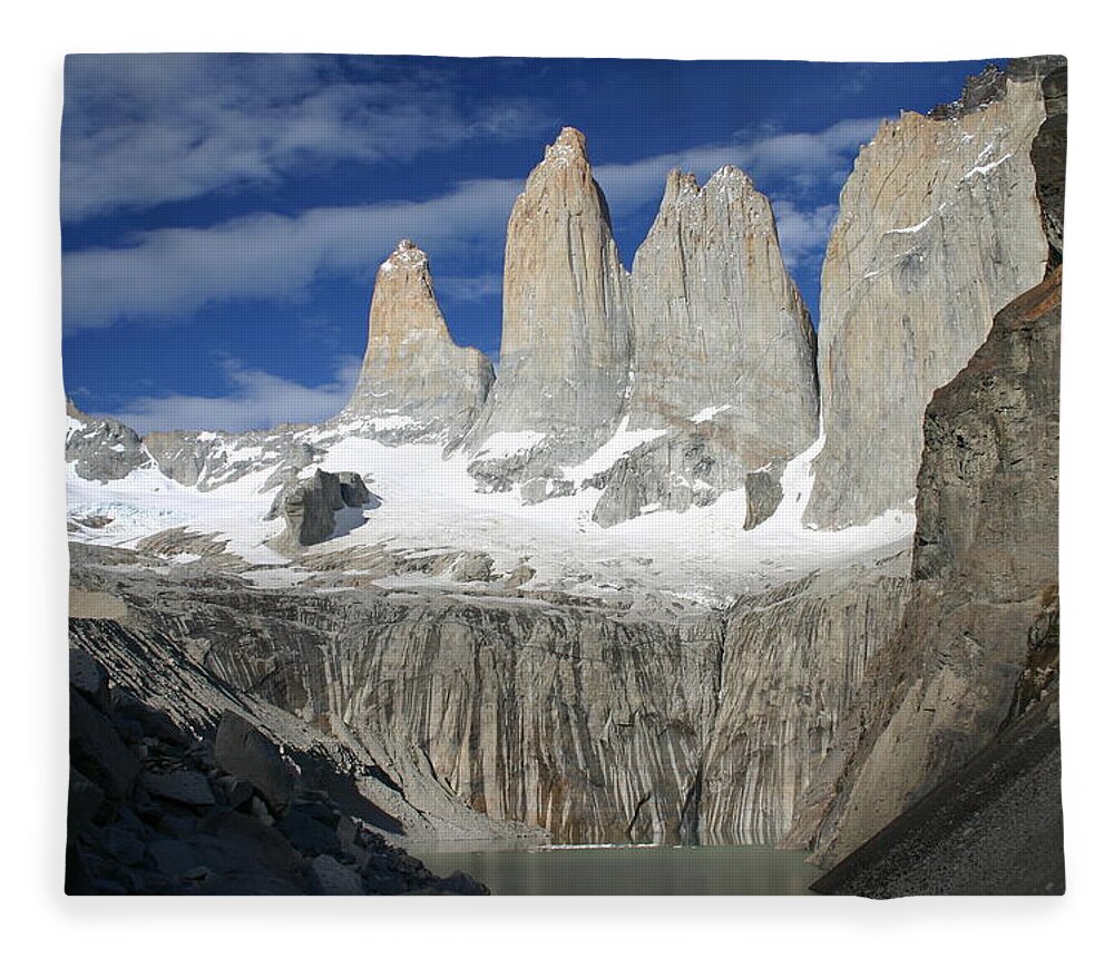 Mountain Pass Fleece Blanket featuring the photograph A Beautiful Landscape Shot Of Torres by Trait2lumiere