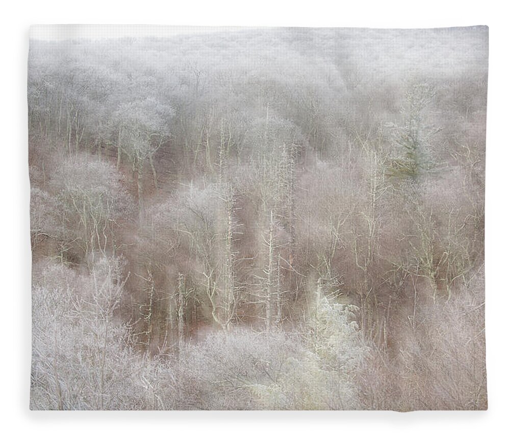 Blue Ridge Fleece Blanket featuring the photograph A Ghost of Trees by Mark Duehmig