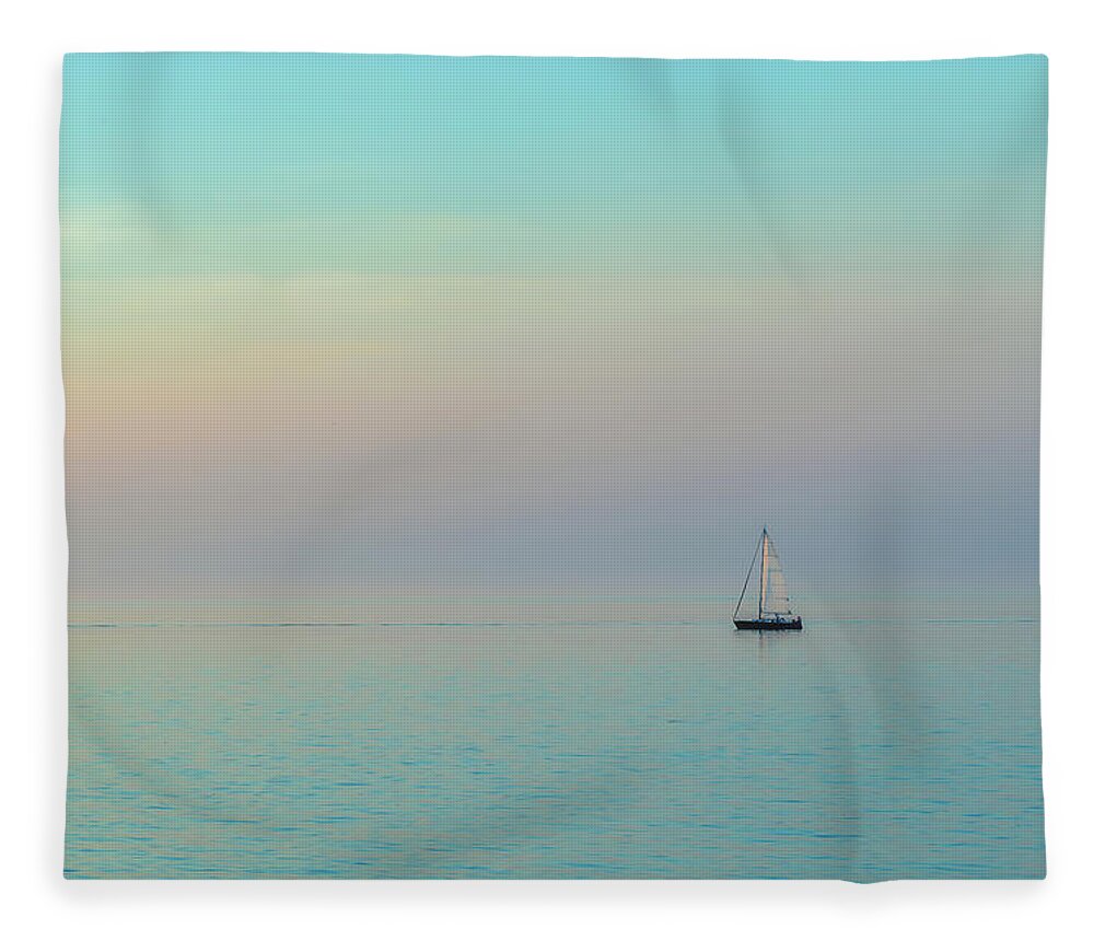 Lake Fleece Blanket featuring the photograph A Mid-Summer Evening by Rod Best
