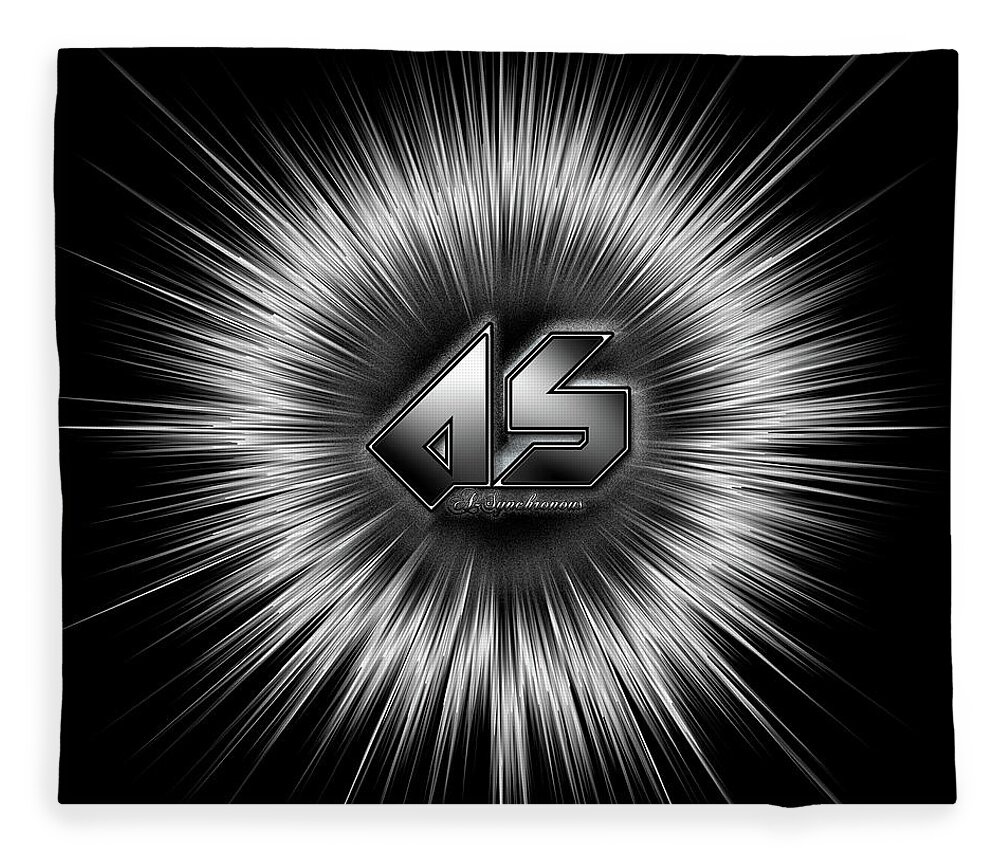 A-synchronous Fleece Blanket featuring the digital art A-Synchronous Star Flare by Rolando Burbon