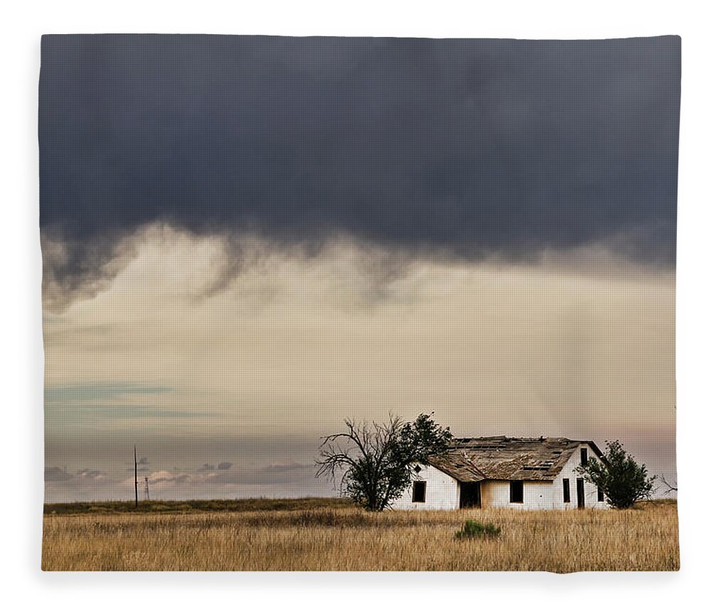 New Mexico Fleece Blanket featuring the photograph Abandoned New Mexico by Ryan Crouse