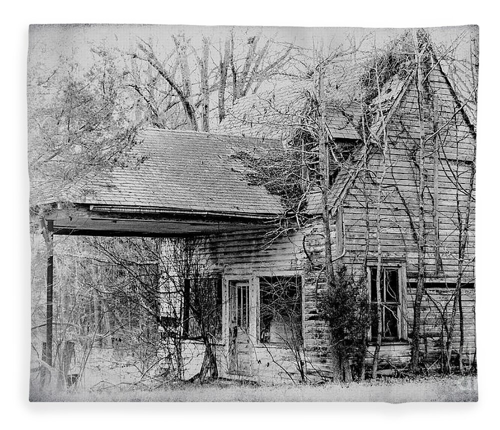 Virginia Fleece Blanket featuring the photograph Abandoned Store by Lenore Locken