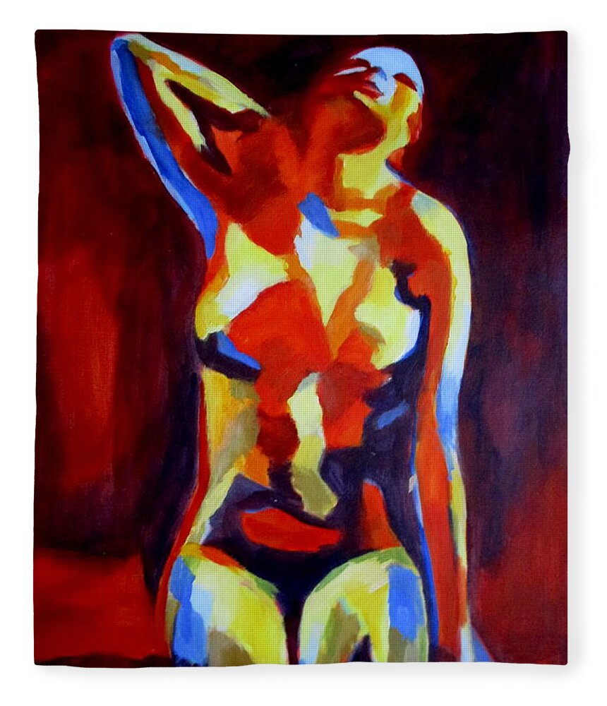 Original Paintings For Sale Fleece Blanket featuring the painting Absence by Helena Wierzbicki