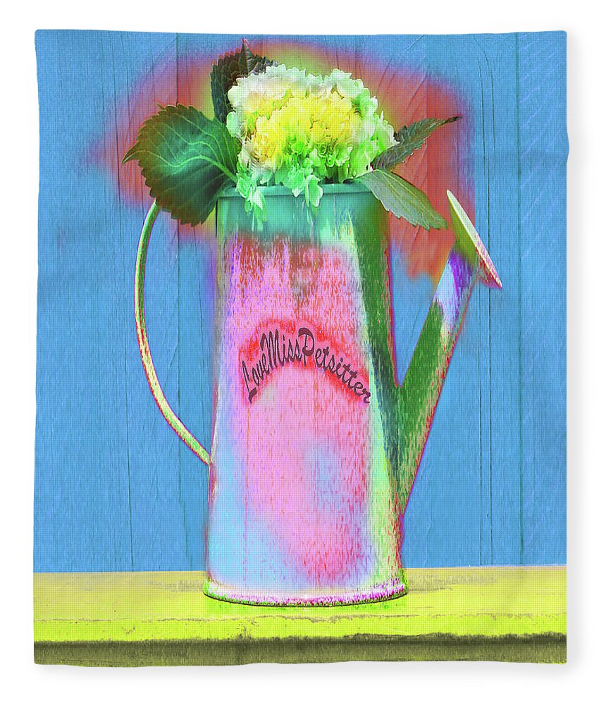 Art Fleece Blanket featuring the digital art Floral Art 377 by Miss Pet Sitter