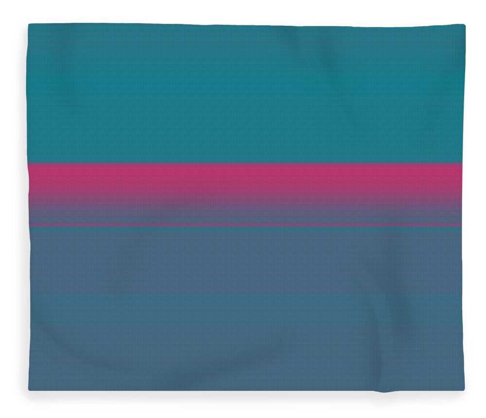 Abstract Fleece Blanket featuring the digital art Abstract Landscape teal magenta 3 digital art 35 by Itsonlythemoon -