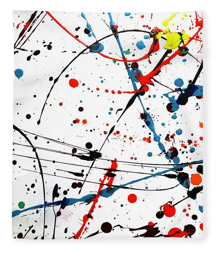 Abstract Fleece Blanket featuring the photograph Abstract Pollock Look by Marilyn Hunt
