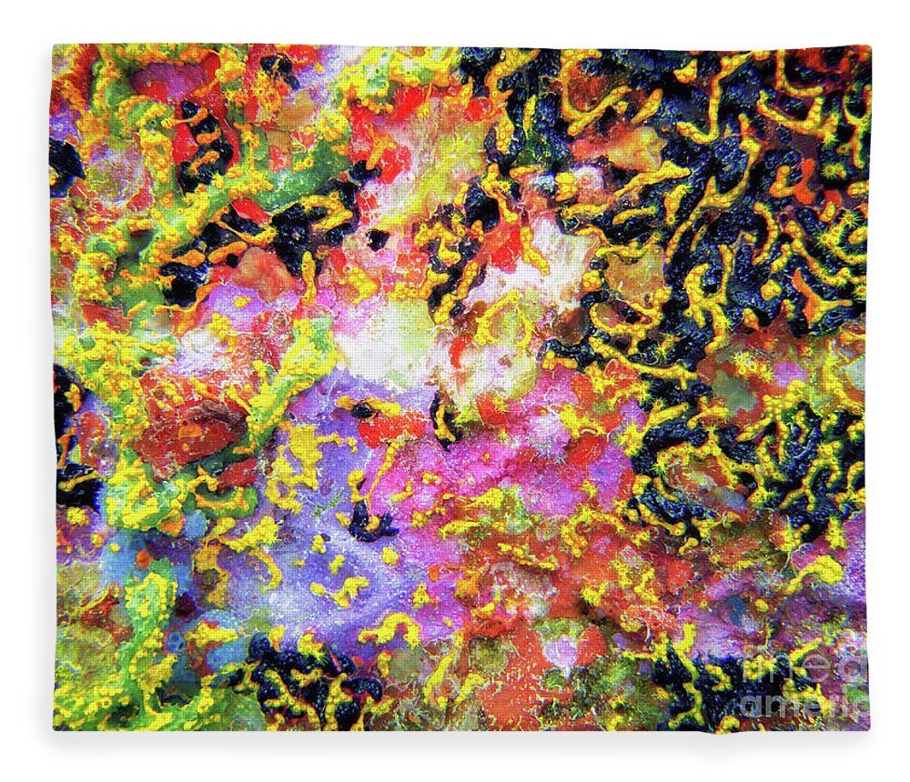 Coral Fleece Blanket featuring the photograph Abstract Under the Sea by Becqi Sherman