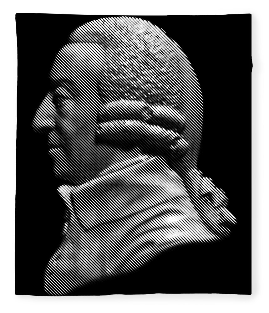A Pioneer Of Political Economy Fleece Blanket featuring the digital art Adam Smith by Cu Biz