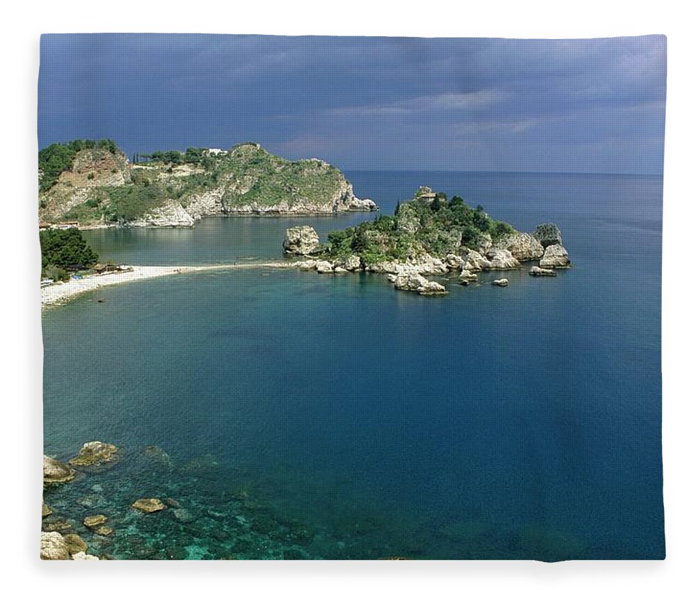 Scenics Fleece Blanket featuring the photograph Aerial View Of A Rock Beach Coastline by Travel Ink