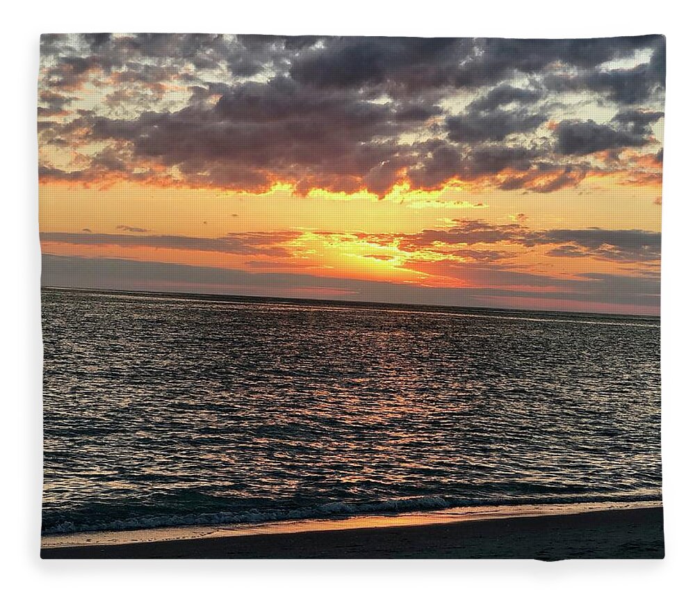 Beach Fleece Blanket featuring the photograph After the Sun Sets Captiva Island Florida 2019 by Shelly Tschupp
