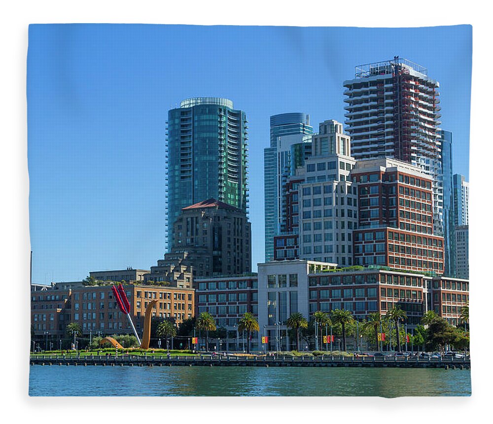 Waterfront Fleece Blanket featuring the photograph Afternoon on the San Francisco Waterfront by Bonnie Follett