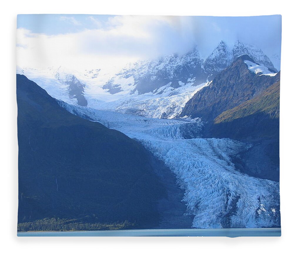 Glacier Fleece Blanket featuring the photograph Alaskan Glacier by Patricia Caron