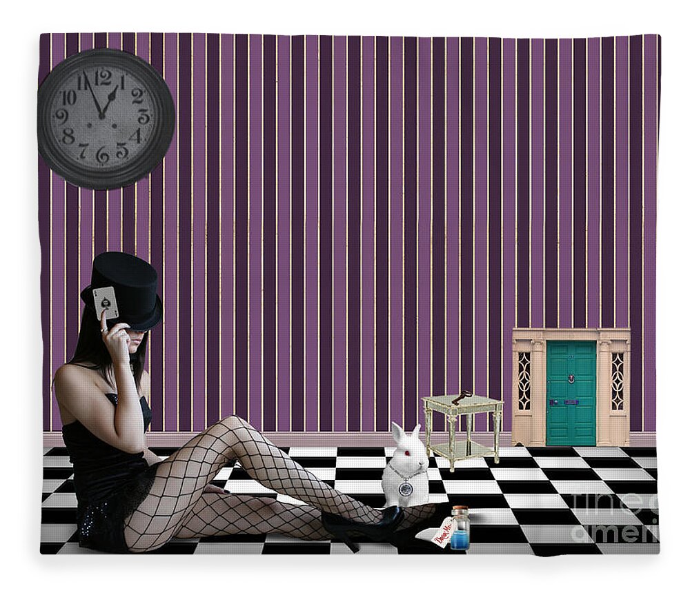 Alice Fleece Blanket featuring the photograph Alice is Kinky by Jim Hatch