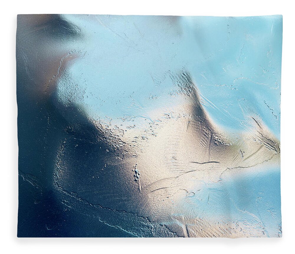 Part Of A Series Fleece Blanket featuring the photograph An Abstract View Of A Textured Shiny by Ralf Hiemisch