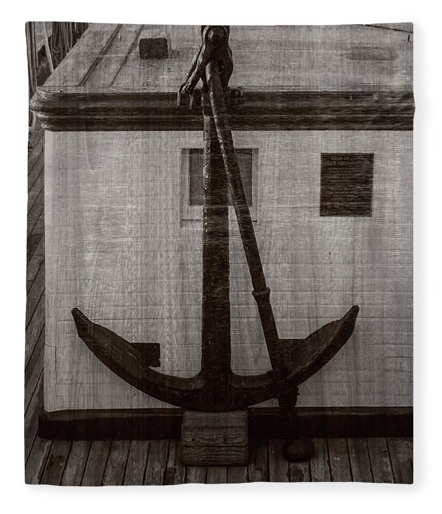 Anchor Fleece Blanket featuring the photograph Anchors Away by Cathy Anderson