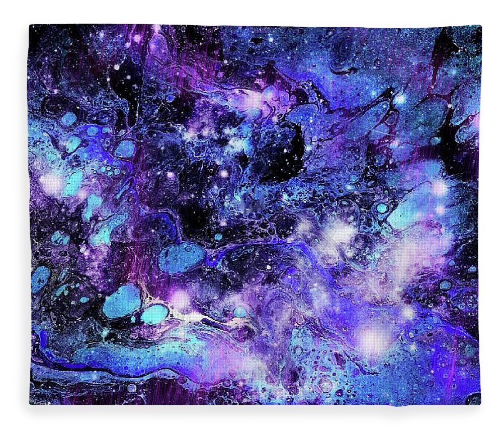 Abstract Fleece Blanket featuring the painting Ancient Dreams by Art by Gabriele
