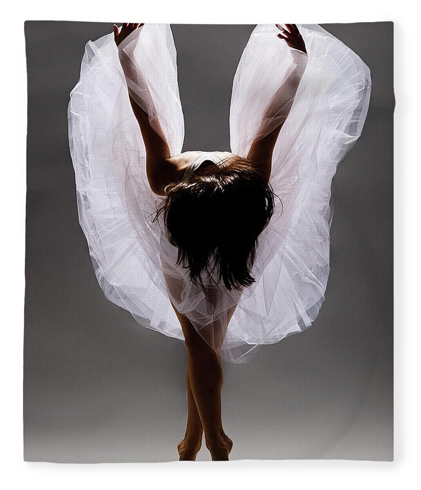 Ballet Dancer Fleece Blanket featuring the photograph Angel by Copyright Christopher Peddecord 2009