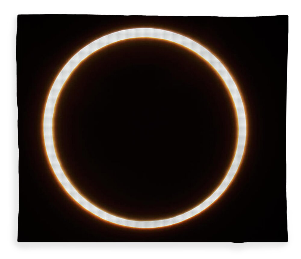 New Mexico Fleece Blanket featuring the photograph Annular Eclipse by A. V. Ley