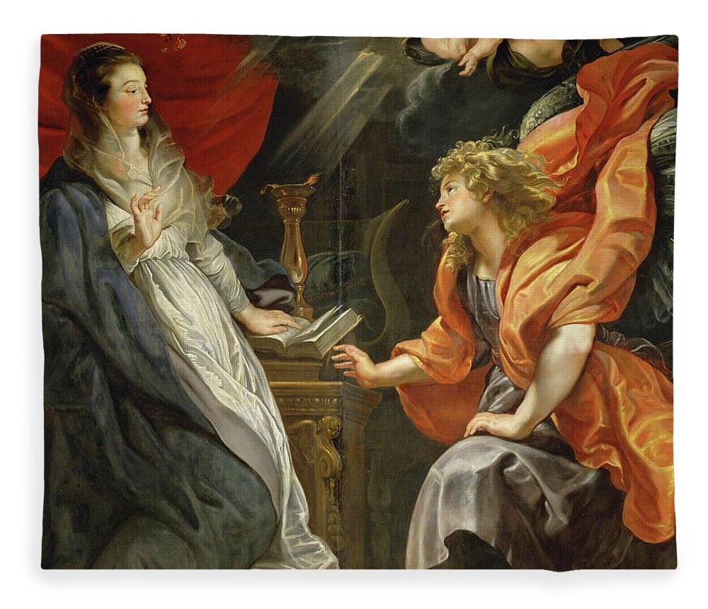 Maak plaats laten vallen Potentieel Annunciation to Saint Mary, 1609 Canvas, 224 x 200 cm Inv. 685. Fleece  Blanket by Peter Paul Rubens -1577-1640- - Pixels