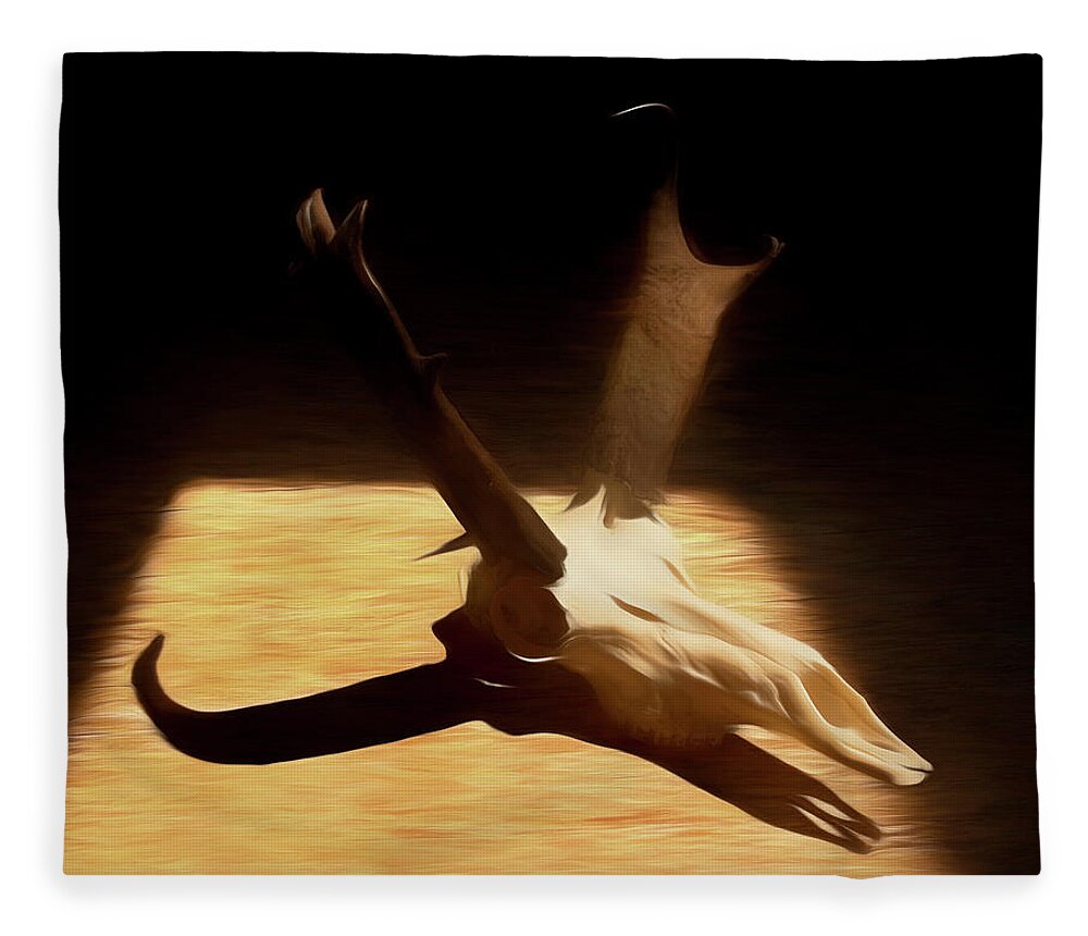 Kansas Fleece Blanket featuring the photograph Antelope 004 by Rob Graham