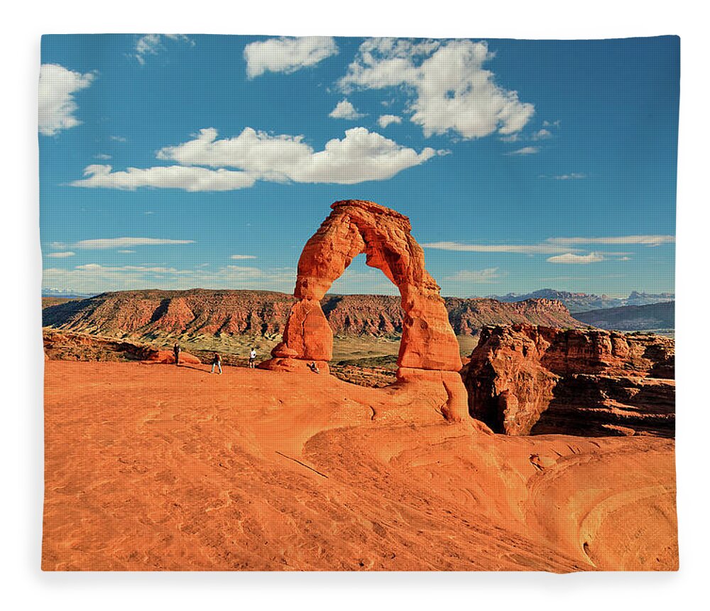 Extreme Terrain Fleece Blanket featuring the photograph Arches National Park - Utah by Www.35mmnegative.com