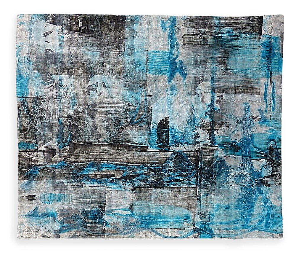 Arctic Fleece Blanket featuring the painting Arctic by 'REA' Gallery