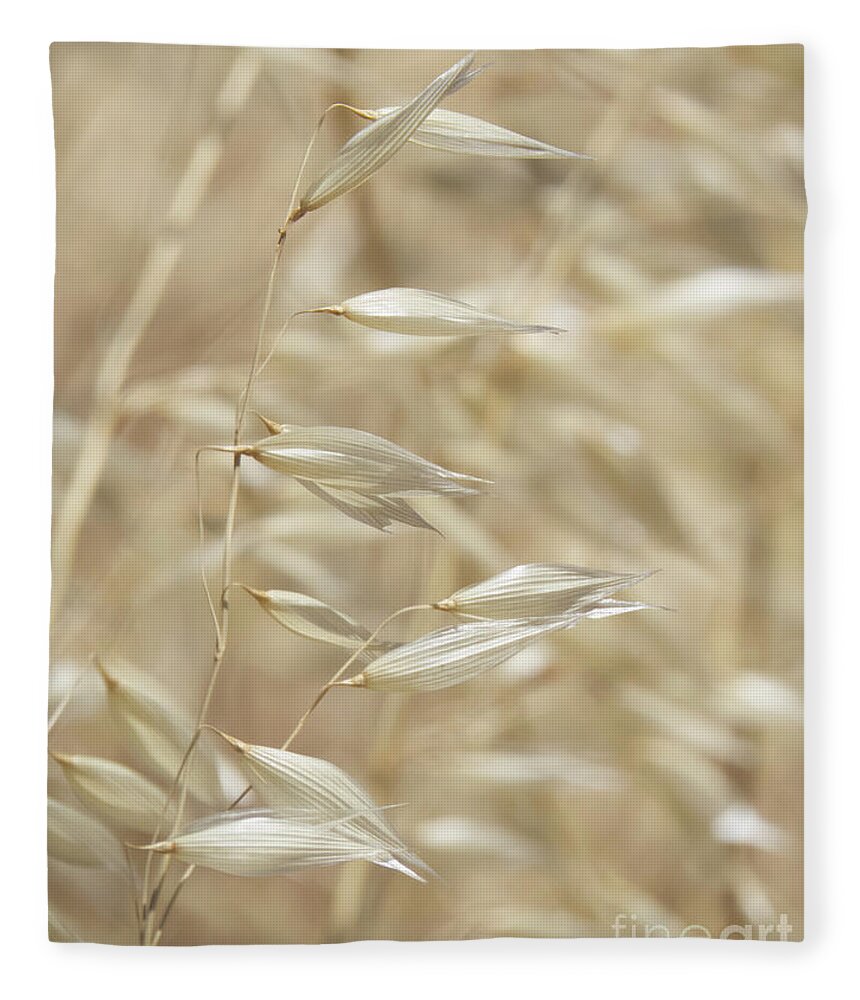 Photograph Fleece Blanket featuring the photograph Arizona Oat Grass Spikes by Christy Garavetto
