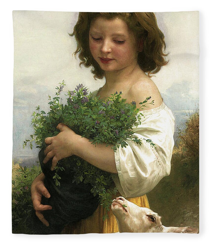 Little Esmeralda Fleece Blanket featuring the painting Little Esmeralda by Rolando Burbon