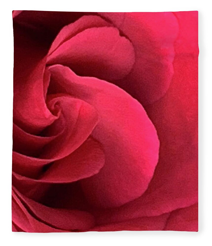 Rose Fleece Blanket featuring the photograph As Love Waves In... by Tiesa Wesen
