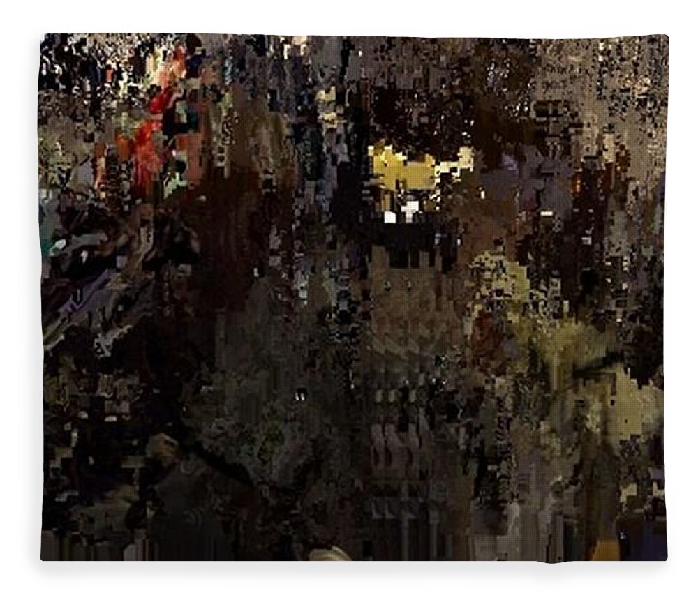 Abstract Of Thoughts Lost In History Fleece Blanket featuring the painting Astra Six by Archangelus Gallery