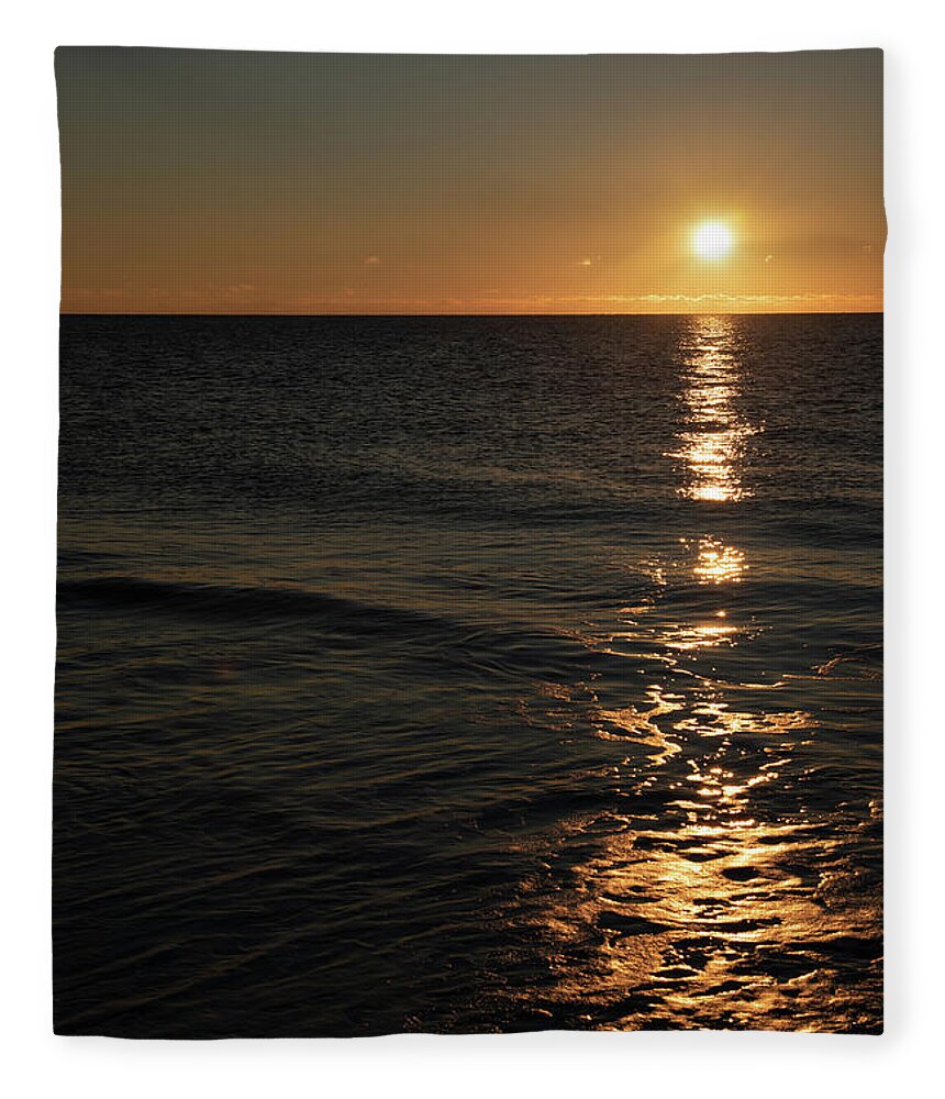 Morning Fleece Blanket featuring the photograph Atlantic Ocean Sunrise by Dennis Schmidt