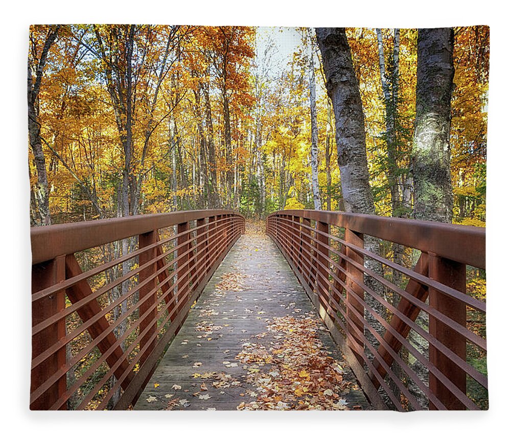 Autumn Fleece Blanket featuring the photograph Autumn at Frog Bay by Susan Rissi Tregoning