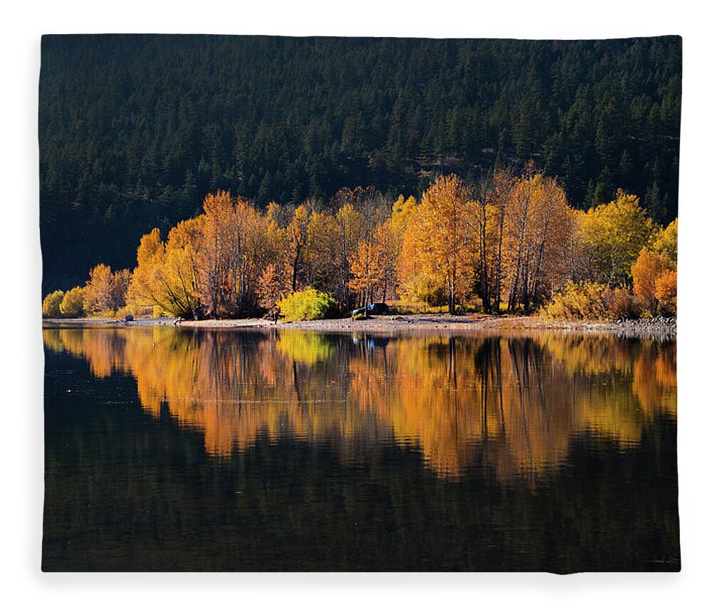 Seasons Fleece Blanket featuring the photograph Autumn Days by Theresa Tahara