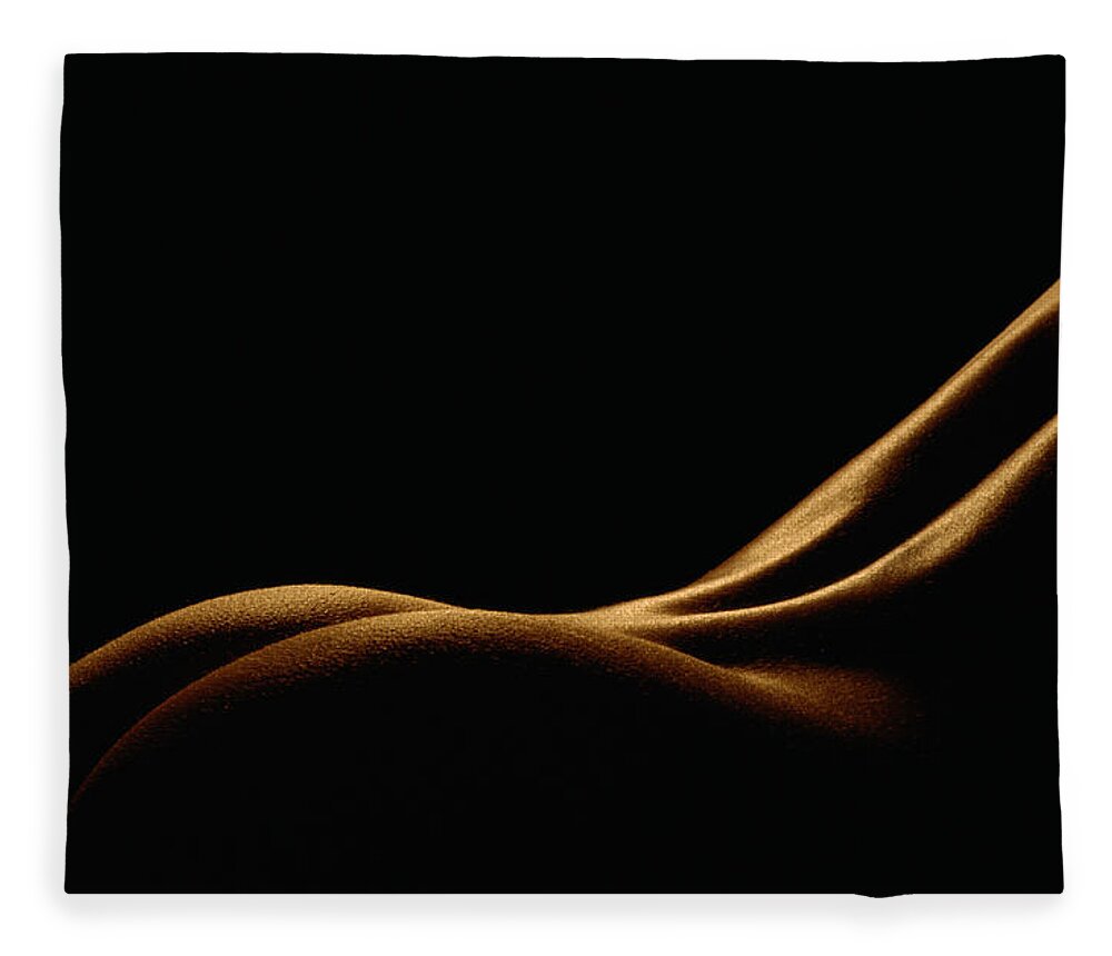 Torso Fleece Blanket featuring the photograph Back And Buttock by Frans Lemmens