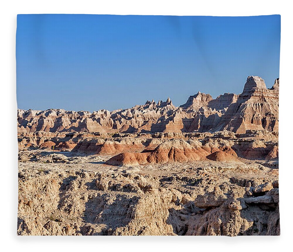 Mars Fleece Blanket featuring the photograph Badlands Mars by Chris Spencer