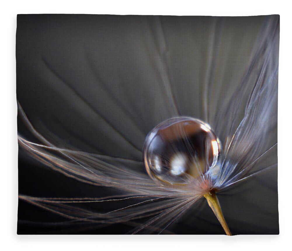 Macro Photograph Fleece Blanket featuring the photograph Balanced by Michelle Wermuth