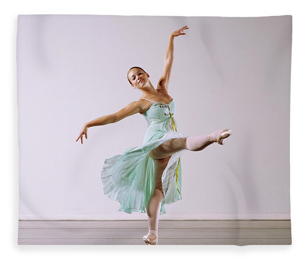 Ballet Dancer Fleece Blanket featuring the photograph Ballet Dancing by Copyright Christopher Peddecord 2009