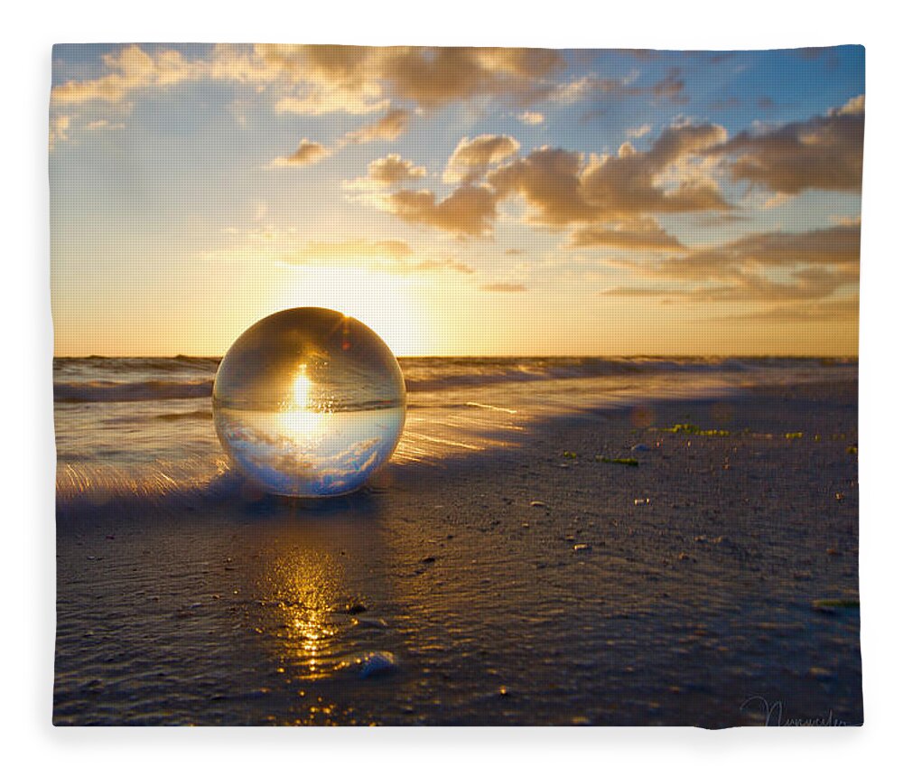 Nunweiler Fleece Blanket featuring the photograph Beach Ball by Nunweiler Photography