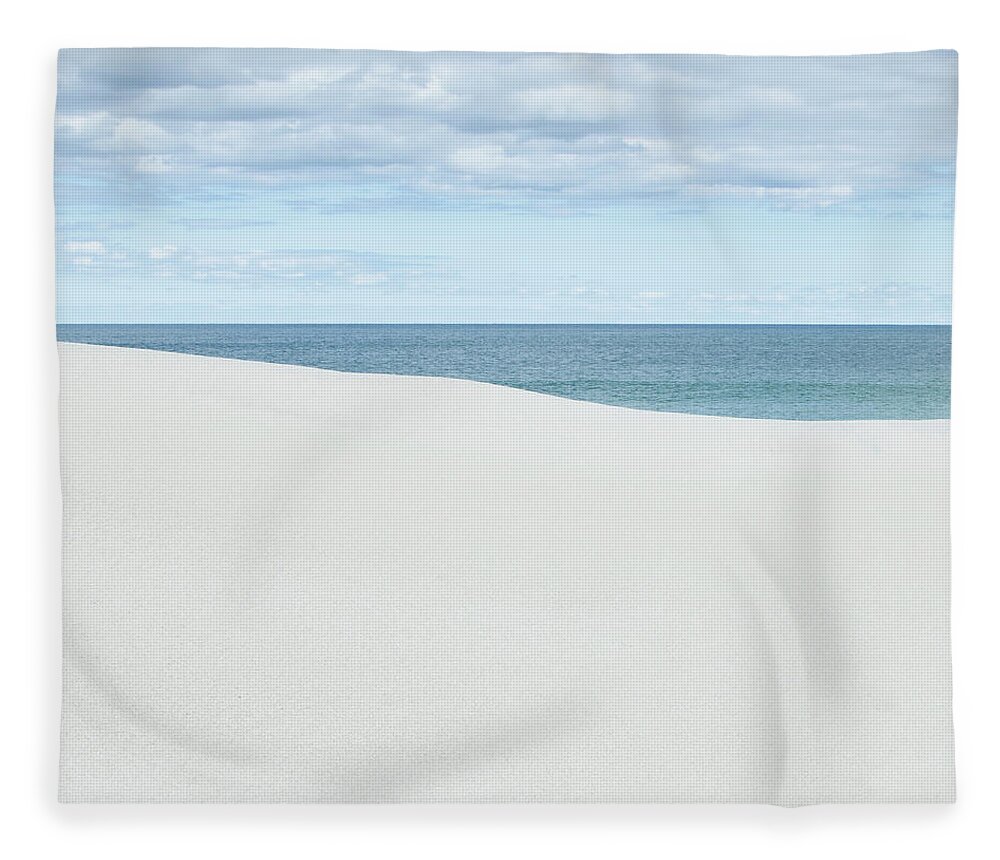 Scenics Fleece Blanket featuring the photograph Beach In Lavalette, New Jersey by Nine Ok