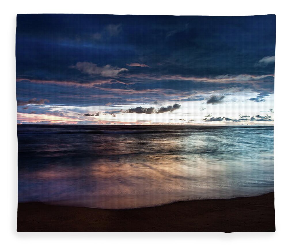 Landscape Fleece Blanket featuring the photograph Beach Sunset by Mshep2