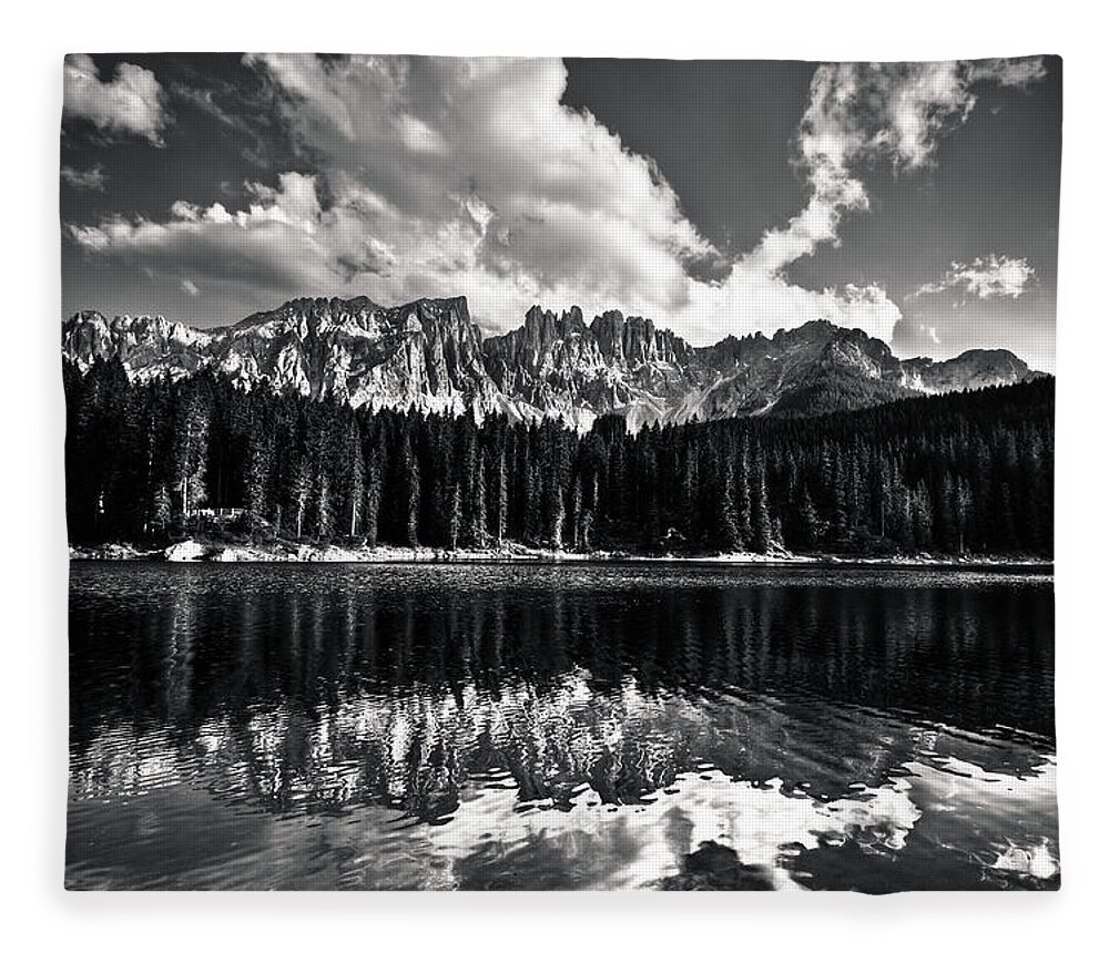 Scenics Fleece Blanket featuring the photograph Beautiful Alpine Lake Reflection by Moreiso