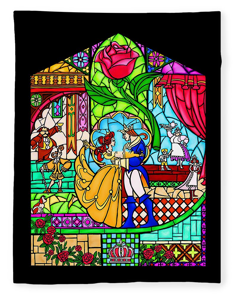 Beauty And The Beast Fleece Blanket For Sale By Donny Shart