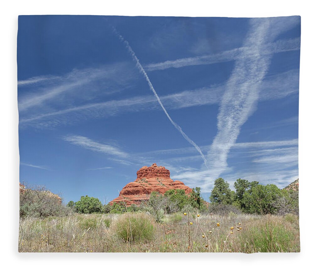 Arizona Fleece Blanket featuring the photograph Bell Rock Beautiful by Douglas Wielfaert